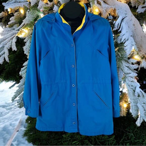 Vintage London Fog Hooded Jacket Coat | Women’s 16 Reg | Vintage Yellow - Picture 15 of 15